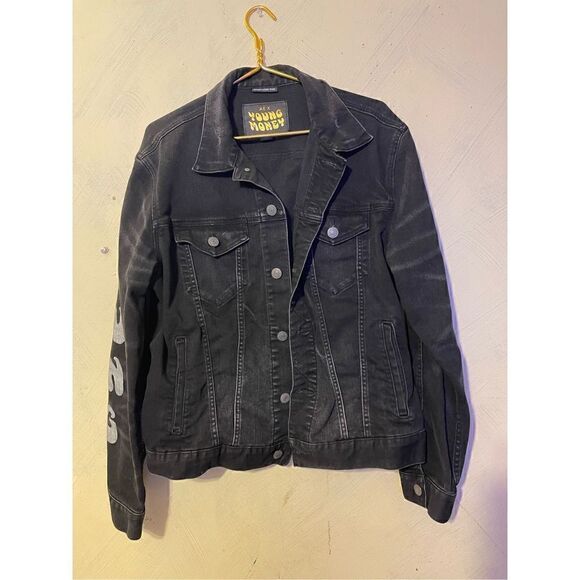 American Eagle X “Young Money” Denim Jacket Apparel Sz Large - Picture 1 of 9